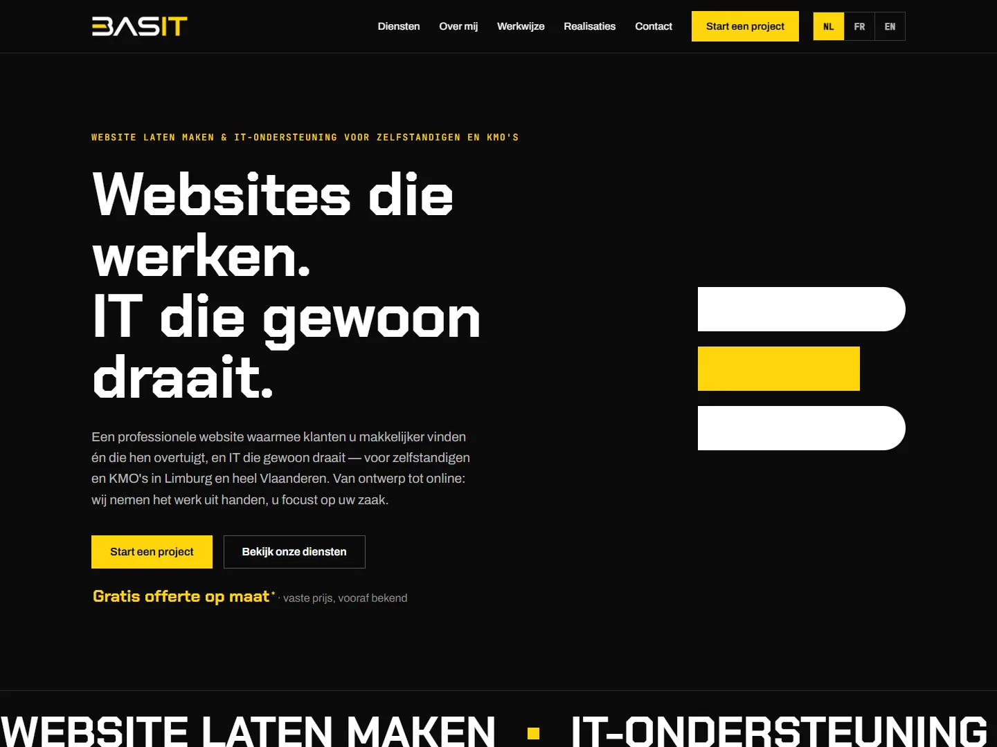 Startpagina van basit.be